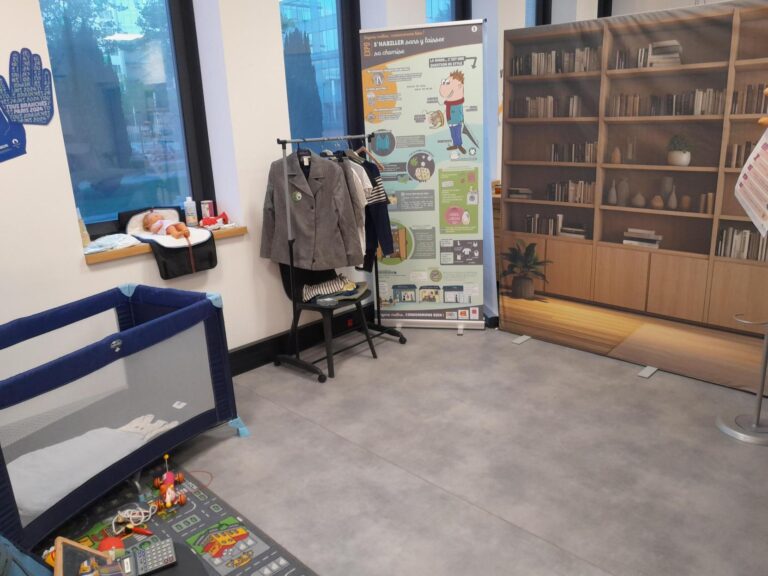 la chambre de l'appartement zéro déchet en entreprise
