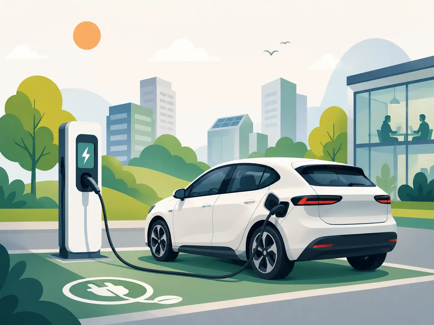 Installation d'une borne de recharge rapide avec batterie intégrée